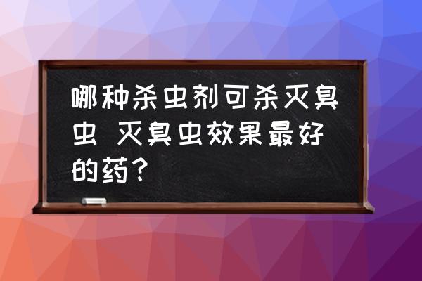 哪种杀虫剂可杀灭臭虫 灭臭虫效果最好的药？