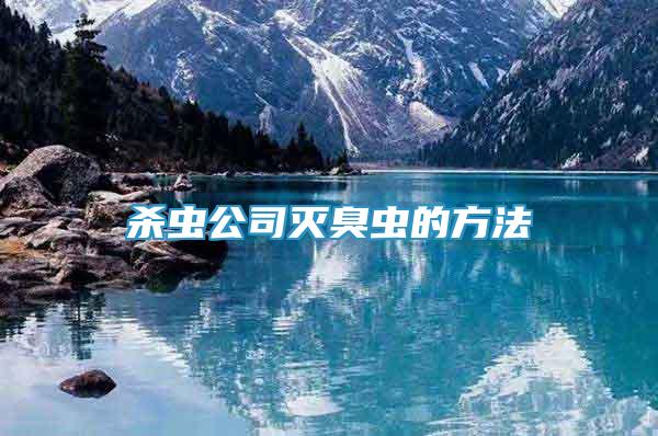 杀虫公司灭臭虫的方法